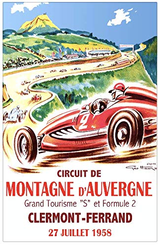 Cartel genérico 1958 Circuit Auvergne - Póster (300 gramos, 60 x 90 cm, disponible a 70 € bajo petición)