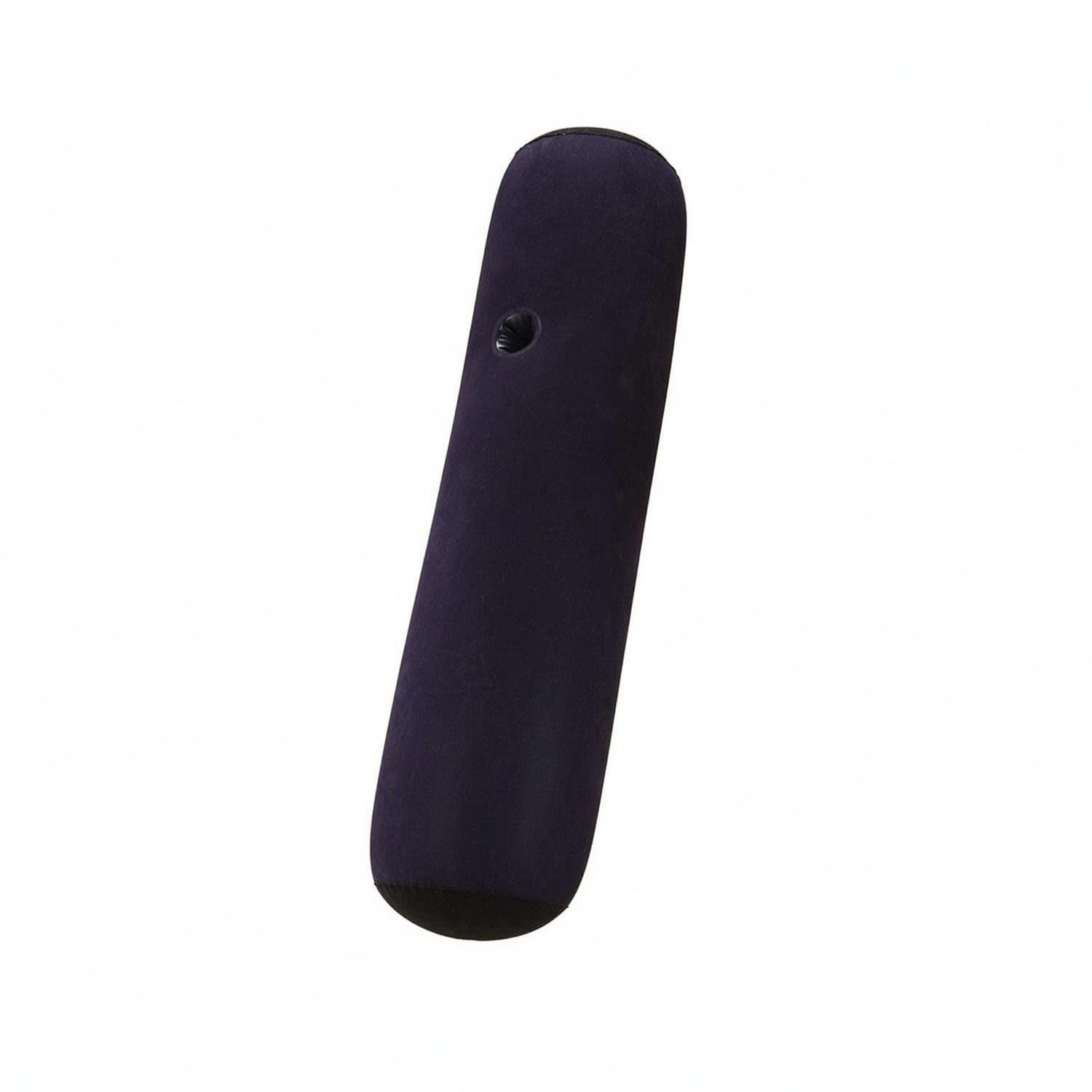 MERISHOPP Flocked Inflatable Pillow Navy Blue Inflatable Back Support Pillow Black End Sections Travel Back Cushion Velvety, Dark Blue-image-42