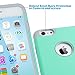 ULAK iPhone 6 Plus Case, iPhone 6S Plus Case, Slim Dual Layer Soft Silicone Hard Back Cover Anti Scratches Bumper Protective Case for Apple iPhone 6 Plus / 6S Plus 5.5 inch (Turquoise)