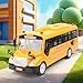 Cdymkf Yellow School Bus Toy for Kids，1/16 Scale Interactive Friction-Powered Car with 4 Different Flashing Lights & Sounds, Open Doors & Realistic Design Preschool Learning & Role Play