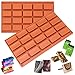FUNSHOWCASE 20 Cavities Rectangular Chocolate Candy Bar Silicone Mold Rectangle Soap Cake Pan