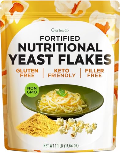 Gya Tea Co Fortified Nutritional Yeast Flakes 1.1lb (17.64 Oz)