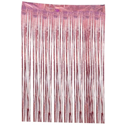 HEALEEP 1pc Christmas Shiny Background Curtain Reusable Tinsel Streamers for Birthday Parties Pet Foil Fringe Hangings Decor for Photo Booths and Festive Celebrations