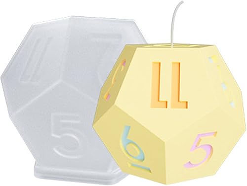 DND - Moldes para dados de resina, moldes digitales de silicona poliédricos, moldes de fundición de resina epoxi para hacer manualidades, juego de