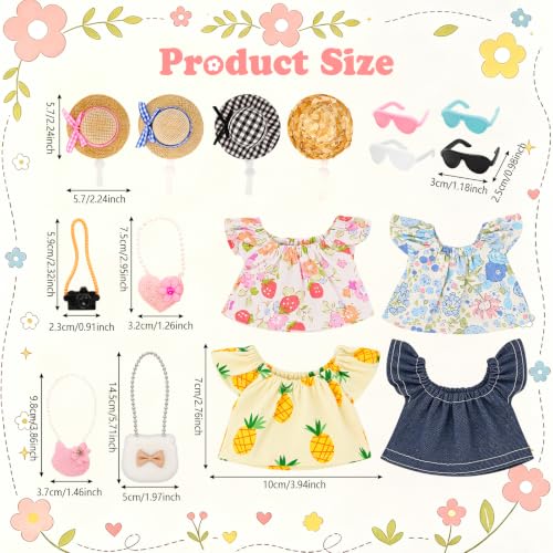 16 Pcs 7 Inch Desk Goose Outfit Fashion Shirt Hat Glasses Set（No Goose） - image 2