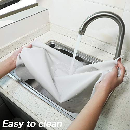 24''X20'' Extra Large Silicone Baking Mat For Dough Rolling Pastry Fondant Mat Nonstick And Nonskid Heat Resistent, Countertop Protector, Dining Table Mat And Placemat (Extra Large Gray 2 Pack) #TOP6