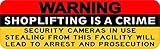StickerTalk Warning Shoplifting is a Crime Vinyl Sticker, 10 inches by 3 inches