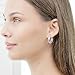 Hoops & Loops 925 Sterling Silver Floral Daisy Filigree Design Dangle Hook Earrings for Women, Silver