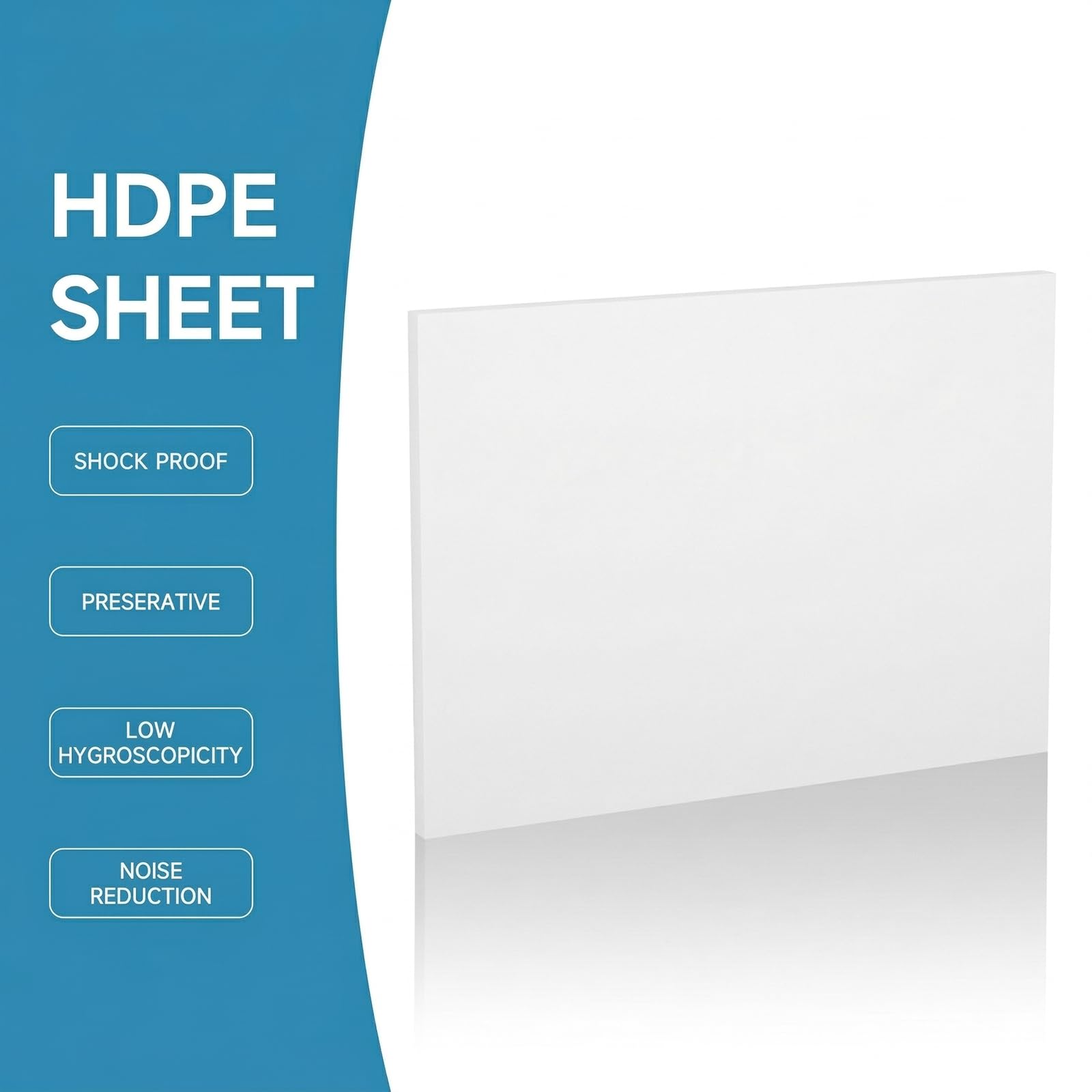 HDPE Plastic Sheet - 24"x48" 1/2" Thick -3