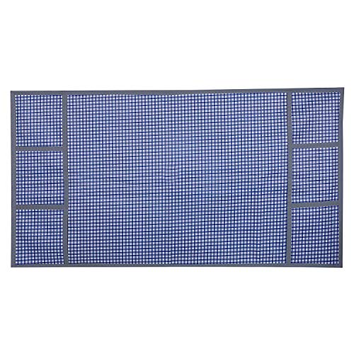 Image of Kuber Industries Checkered Design PVC Fridge /Refrigerator Top Cover (Blue)- CTKTC032703