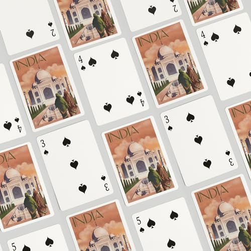 Baraja de cartas Póker estilo Taj Mahal India miniatura 4