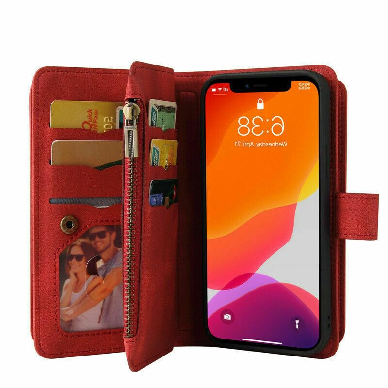 Étui rigide iPhone 14 Pro Max rouge aimanté pour éviter les bris d'écran - 6