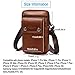 Men Waist Belt Bag Belt Pouch Small Shoulder Sport Fashion Leather Crossbody Daypack Style1-Brown
