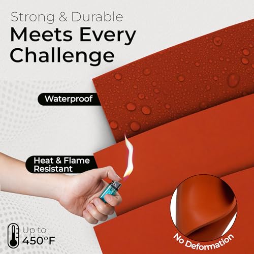 Image of Exactly Rubber Red Commercial Grade Silicone Sheet - 1 /8 x 9 inch x 12 inch 60A Durometer, Made in The USA