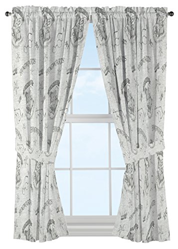 jay franco harry potter spellbound 63" drapes, 63 inch, gray