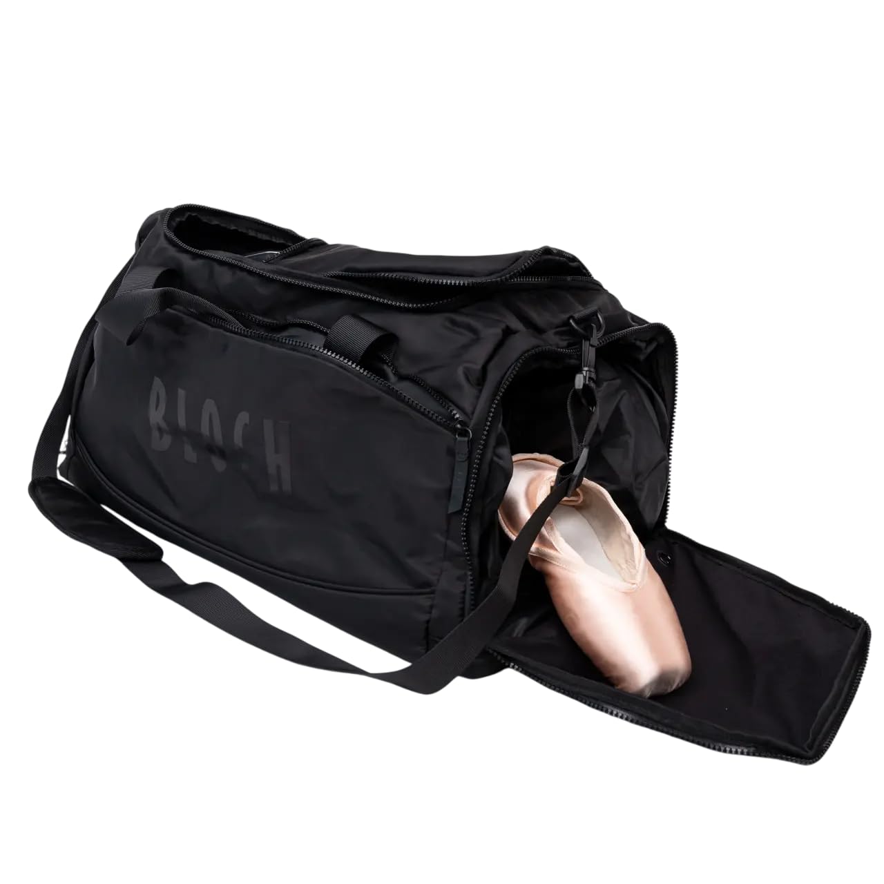 Borsa da Ballo Troupe A5328 per Bloch Sport Danza Classica Relax Allenamento Fitness Palestra Borsone Borse Borsoni Saggio Scarpe Ballerina Ballerino (Nero, H 28 x L 55 x P 29 cm)