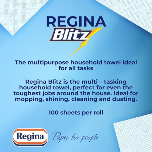 Regina Asciugamano per uso domestico Blitz, 560 fogli di grandi dimensioni, triplo strato resistente, 8 rotoli - 3