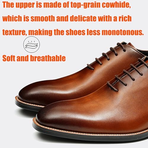 Men's Oxford Business Casual Shoes, Breathable Lace-Up Formal Dress Shoes for Weddings, Office and Events3