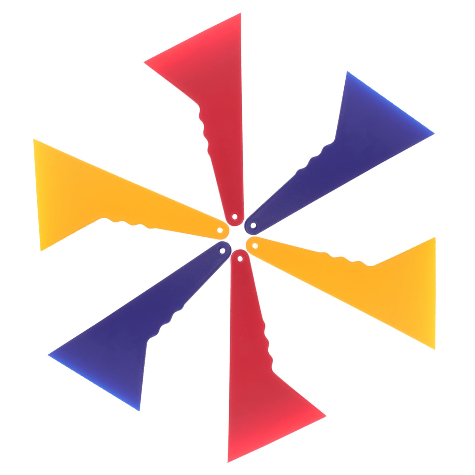 HEALEEP 6pcs Car Vinyl Wrap Squeegee Flexible Scraper Tools for Window Tinting Car Film Application and Wallpaper Pasting Grip Design Multi-Color Scrapers