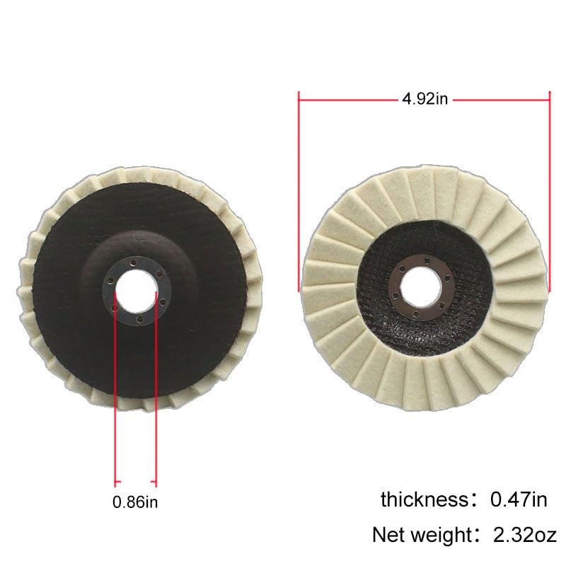 Wool Felt Flap polishing disc Wheel Metal Ceramic car Glass pad Buffing Stable wear-Resistant Durable high Temperature Resistance (10)