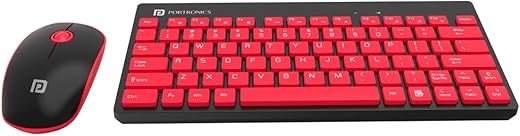 Portronics Key2 Combo Wireless Keyboard and Mouse Set, with 2.4 GHz USB Receiver, Silent Keystrokes, 1200 DPI Optical Tracking, Compact Design,…