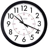Negro. LaCrosse 404-2636B-INT Info-Tech Commercial Wall Clock, 14, Black by LaCrosse