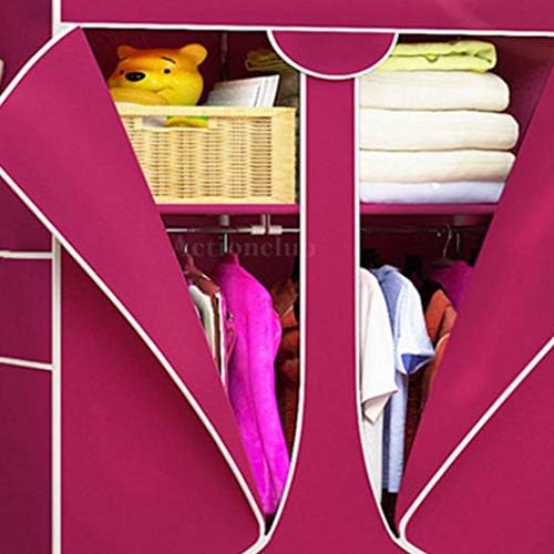 Miniatura 4 de OOCCO Armario de tela plegable Gabinete de tela de almacenamiento grande Armario Armario Almacén Muebles de dormitorio Armario no tejido (Color :