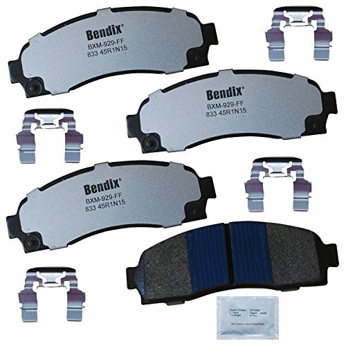 Image of Bendix Fleet Metlok MKD833FM Semi-Metallic Front Brake Pads for Select Models Ford Explorer, Explorer Sport, Sport Trac, Ranger, Mazda B2300, B3000, B4000, Mercury Mountaineer