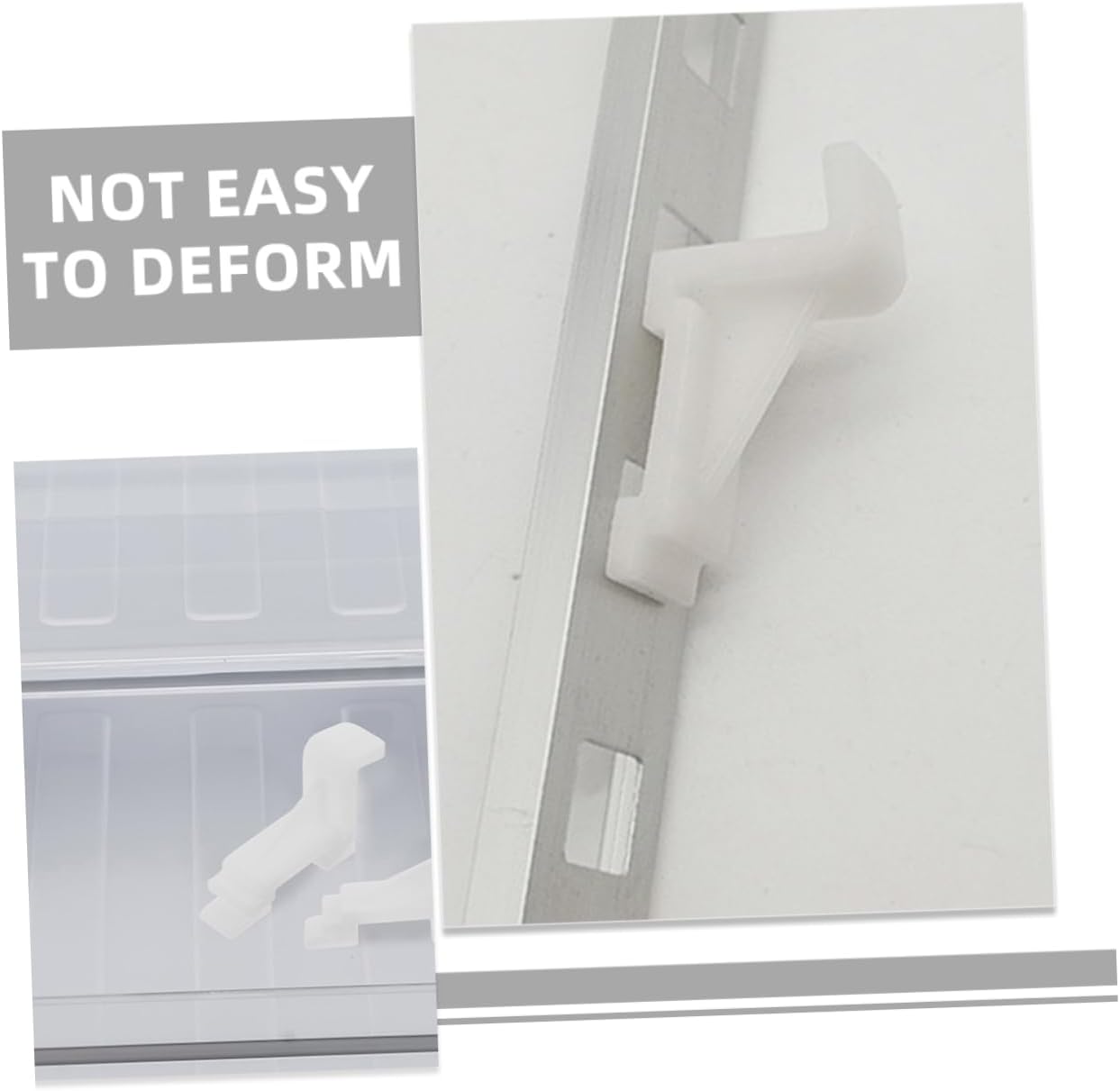 TIDTALEO 15pcs Plastic Freezer Shelf Clip Hooks Refrigerator Clamp Support for Organizing Coolers Heavy Duty Refrigerator Buckles for Shelf Dividers