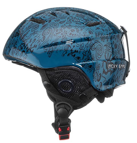 Lucky Bums Toddler Kids Alpine Doodlebug Ski Snowboard Sport Helmet, Blue, XS/S