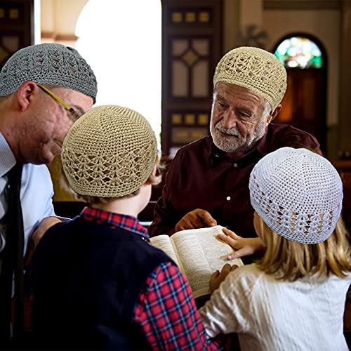 6 Pieces Knit Kufi Hats Crochet Beanie Skull Caps Solid Colors Knit Cap Stretchy Knitted Crochet Hats For Men Women Teens Supplies #TOP5
