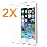 (2 Pack) iPhone SE Screen Protector, [0.2mm] Ultra Thin Premium Tempered Glass Screen Protector for iPhone 5s / iPhone SE / iPhone 5- Anti-glare,Anti-Fingerprint,Anti-scratch/ Shatterproof