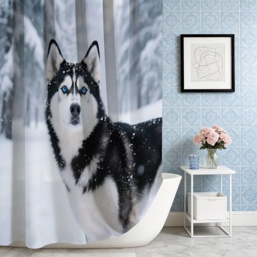 Rideau de douche 200x200 anti-moisissure en polyester 3D