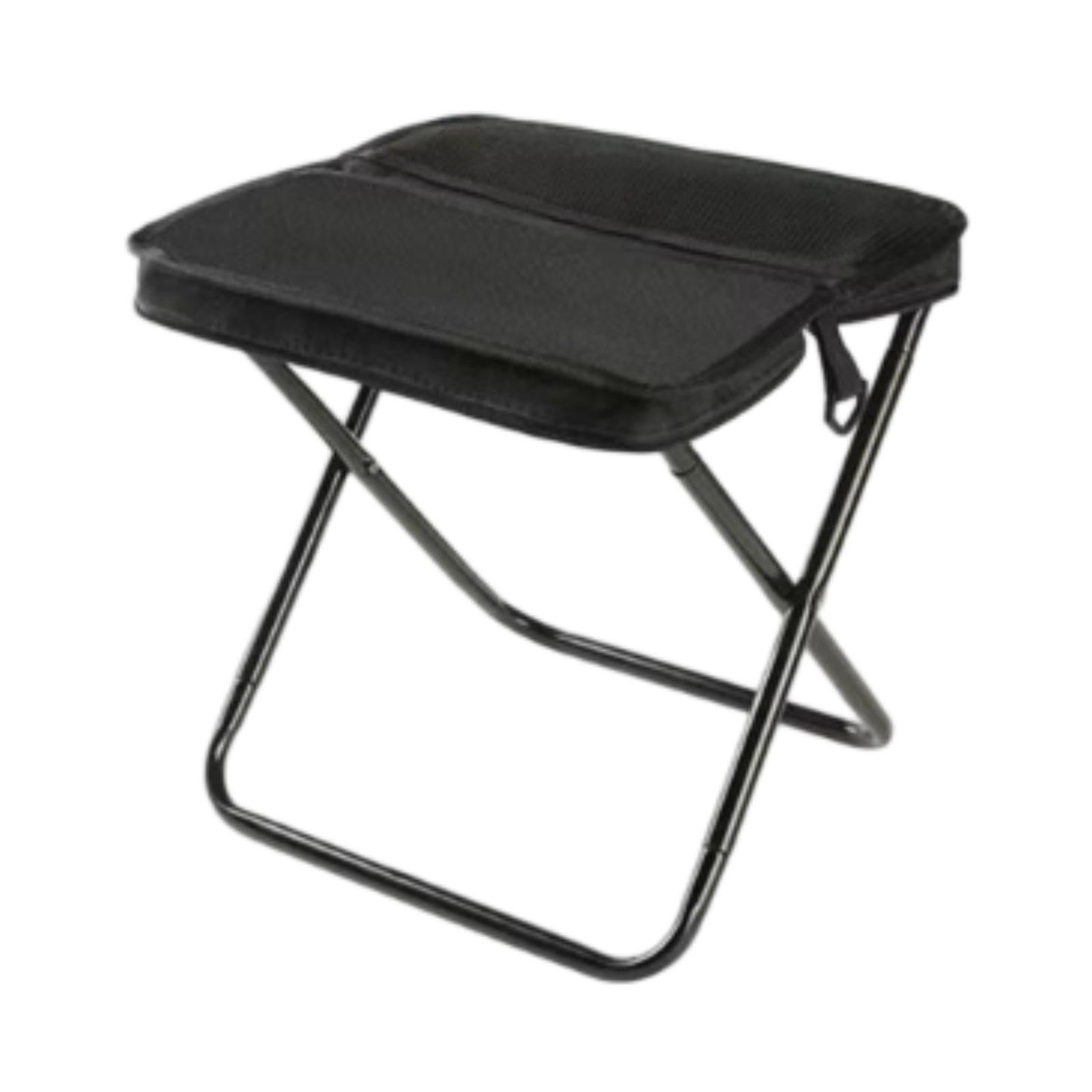 Camping Foldable Stool Sturdy Easy to Carry for Hiking Traveling Backpacking Black|Sporting Goods| Outdoor Sports| Camping & Hiking| Camping Furniture-image-20