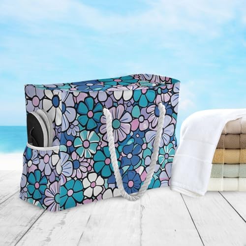 Image of senya Large Beach Bags Totes Swim Canvas Tote Shoulder Bag Water Resistant Bags for Gym Travel Daily