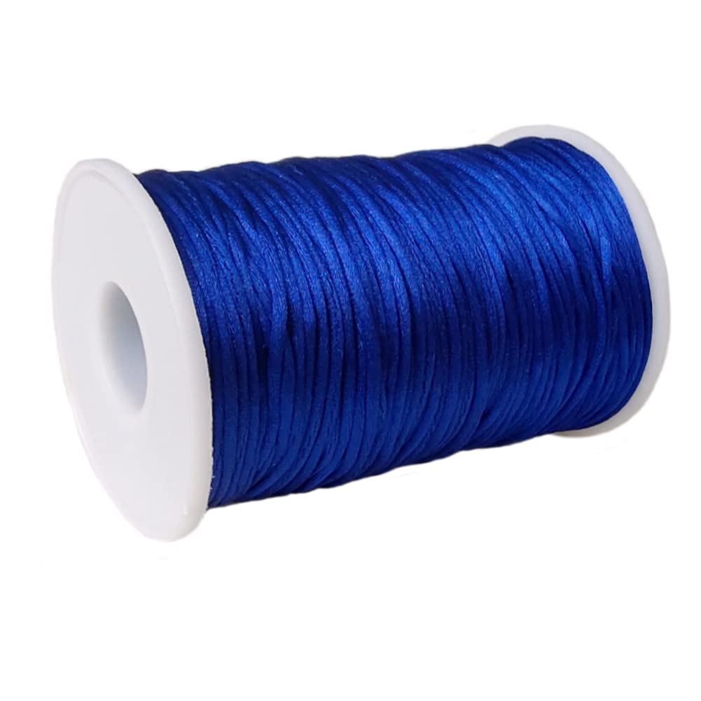 4 Rolls Nylon Beading Thread Knotting Cord 0.8mm 50 Yards Braided Nylon Crafting Satin String Moon Green