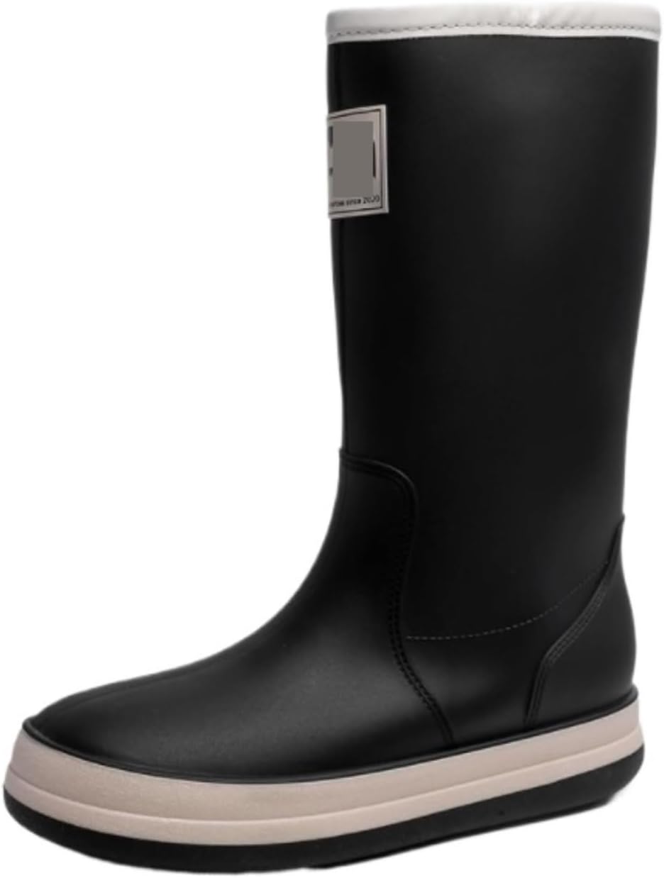 QUQUQ Rain Boots Footwear Women's Rain Boots Outdoor Wear High Top Kitchen Non Slip Outdoor Water Shoes Outdoor Work Boots