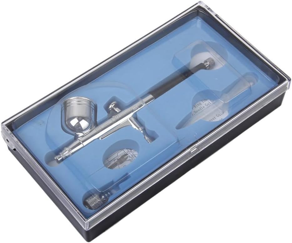 NUOBESTY 0.2mm Nozzle Airbrush for Nail Art HD-130 Spray Gun with Cleaning Brush for Professional Makeup and Nail Design for Artists and Enthusiasts