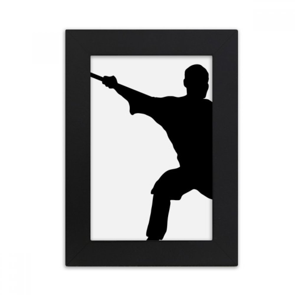 Cadre photo Shaolin Kung Fu noir 10x15 cm idée cadeau art martial chinois
