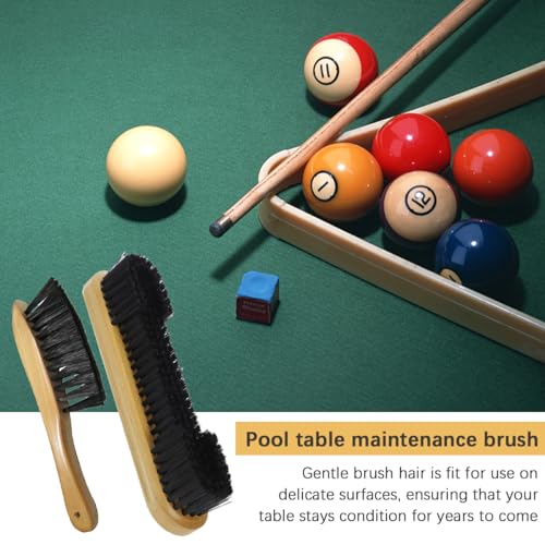 Pool Table Brush, Billiard Table & Rail Cleaning Brush Set, Pool Table Rail Brushes for Snooker Equipment and Billiard Table Cleaning (Brown) - Image 5