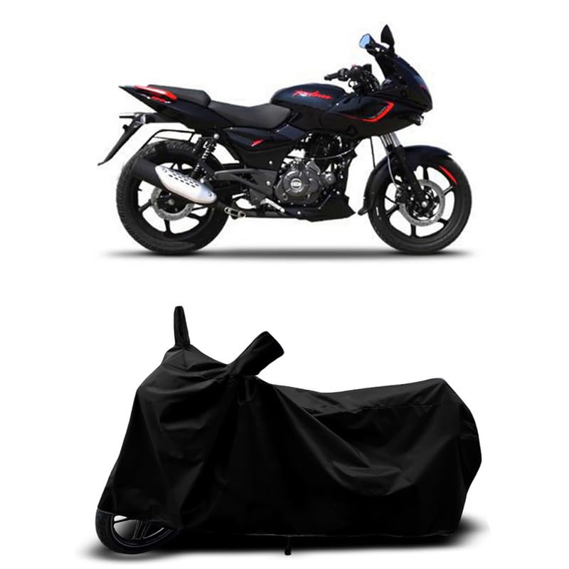 Image of DUFFEL-All Two Wheeler Bike /Scooty Body Cover Used for Bajaj Pulsar 180F BS6 Heat Protectio /Water Resistance /UV-Rays /Birds Dropping /Scratchproof /Dust Proof /Waterproof All Variants [Black]