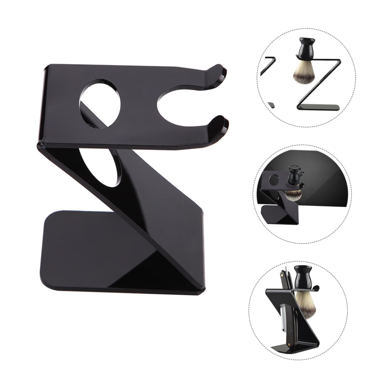 PACKOVE 5 Pezzi Rasoio e Organizer Bagno Design e Stabile per Casa e Salone Mantiene Asciutto