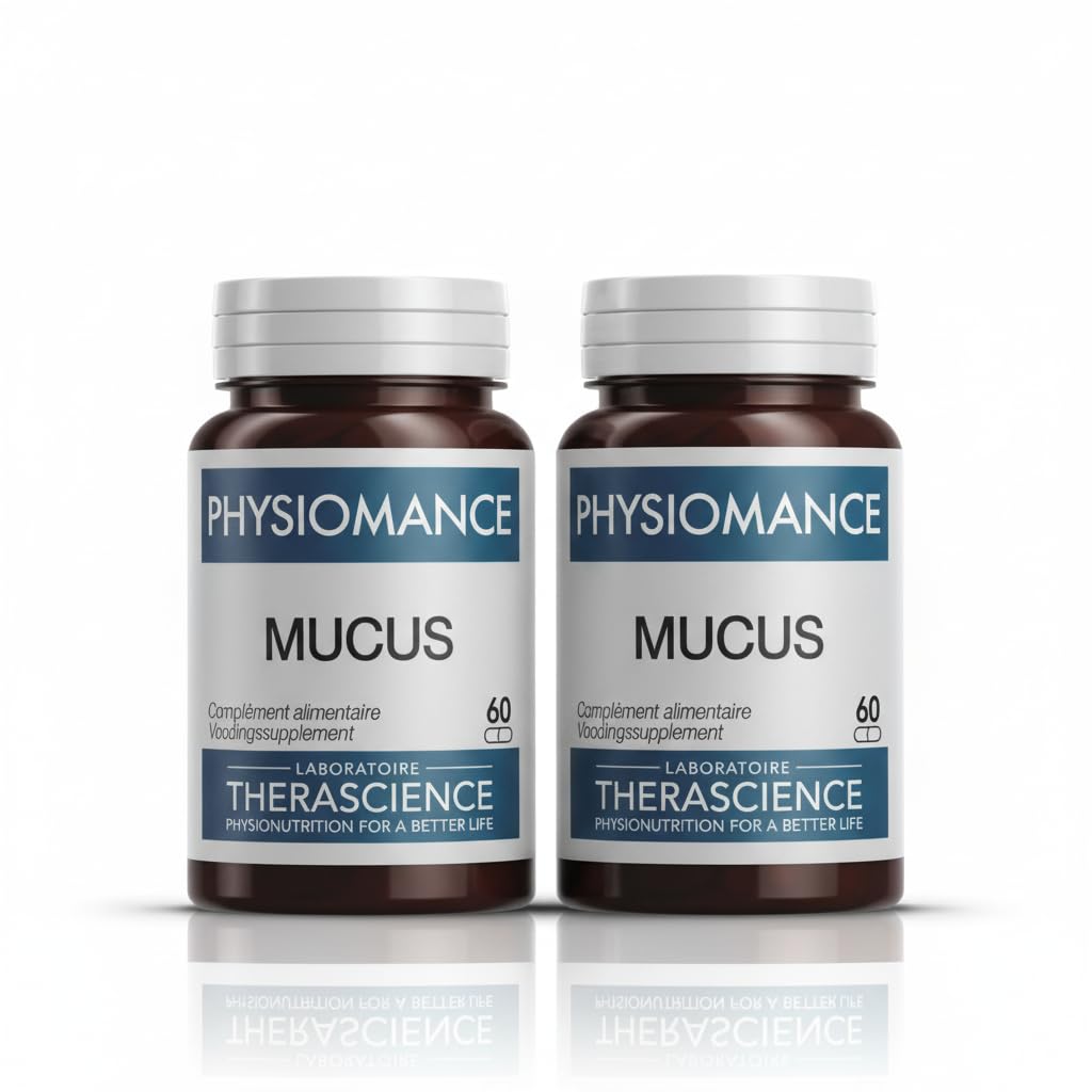 Therascience Physiomance Mucus - Pack Ahorro 2 x 60 Cápsulas - Suplemento Digestivo con 2-Fucosilactosa Care4U, L-Treonina y L-Serina - Para Salud Intestinal y Mucosas