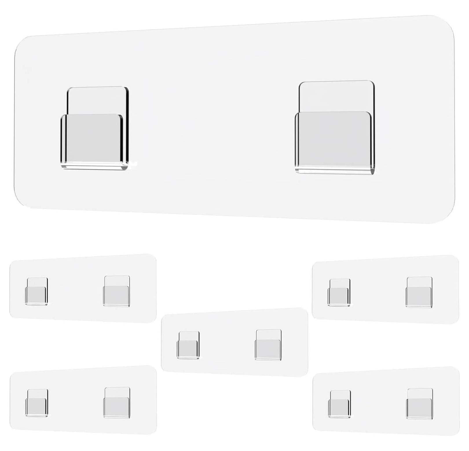 Shower Caddy Adhesive Replacement - 6 Pack Sticky Pads for Shower Shelf Kitchen Racks No Drill Bathroom Storage
