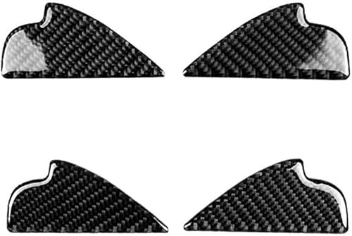 Miniatura 7 de 4 piezas para manija interior de puerta, cubierta de fibra de carbono, compatible con Mazda 3, 6, CX-3, CX-5, 2014-2018