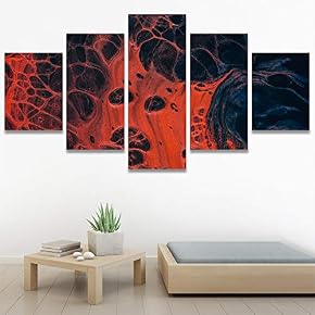 SIGNWIN 5 Panel Canvas Wall ArtAbstract Colorful Decorative...