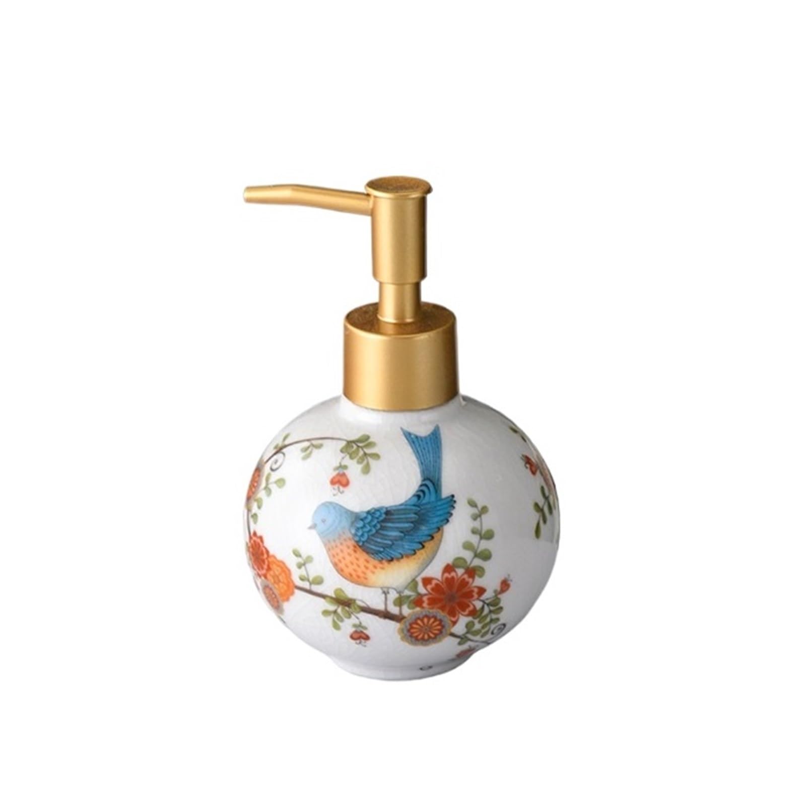 Soap Dispenser Household Spherical Ceramic Soap Dispenser Hotel Bathroom Shower Gel Lotion Bottle(White)