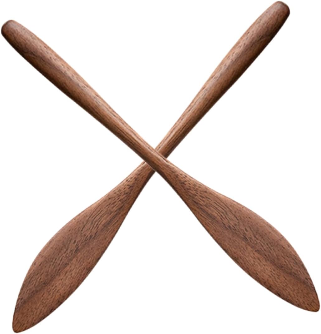 2pcs Wooden Butter Spreader Spatula Set with Ergonomic Handle