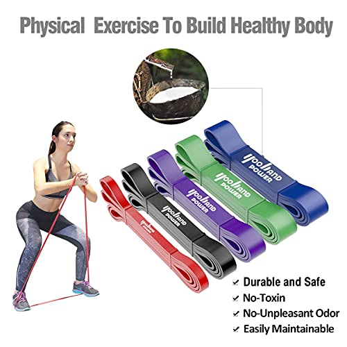 Yooband Power Resistance Band Set,Pull Up Assistance Bands,Exercise Bands,Workout Stretch Bands,Mobility Bands, Powerlifting Bands For Power Training,Physical Therapy,Home Fitness(Purple,35-85Lbs) #TOP3