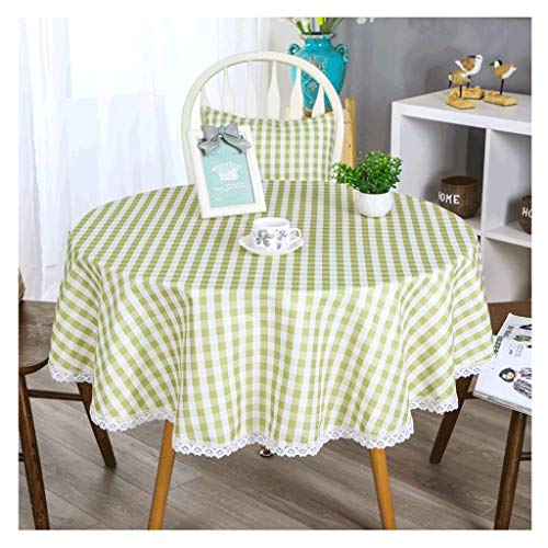 Grande nappe ronde impermeable verte 180cm de table basse